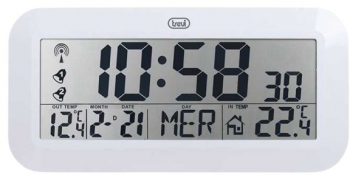 Ceas De Perete Digital 42cm Temperatura Calendar Alb Trevi