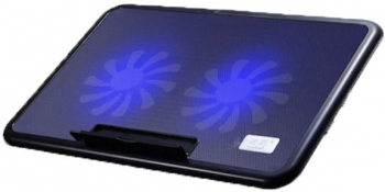 Cooler Laptop/notebook Klausstech Compatibil 12 - 17 Inch Lumina Led 2 Ventilatoare 1200 Rpm Nivel Zgomot 21 Db 2 Reglaje De Inaltime 