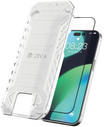 Folie de protectie sticla Devia Van Series Full Anti-Static 9H pentru iPhone 14 / iPhone 13 / iPhone 13 Pro Black 