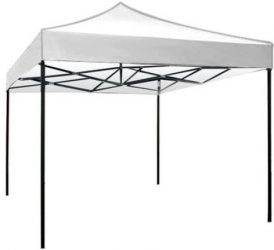Pavilion Pliabil Dimensiuni De 3x3m Ofera Protectie Impotriva Razelor Solare Cadru Metalic Culoare Alb 