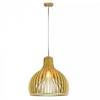 Pendul Tavan Lemn E27 - Dimensiuni 35x45cm 60W 