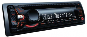 Player Auto Cu Putere 4 X 55w Aux In Slot Usb Egalizator Jump Mode Iluminare Butoane Ecran Lcd Modern Subtire Negru 