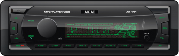 Player Auto Mp3 4 X 45w Ecran Lcd Intrare Aux Bluetooth Port Usb Iluminare Taste Verde Modern Negru 