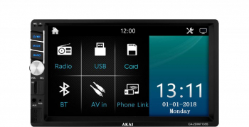 Player Auto Multimedia 2din Display 7inch Touchscreen Fara Dvd Suporta 1080p Radio Am/fm Suporta Subwoofer Bluetooth Telecomanda Us 