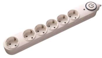Prelungitor Cu Protectie La Supratensiune 6 Prize Lungime cablu 3m 3x1.5mmp Cu Intrerupator Well 