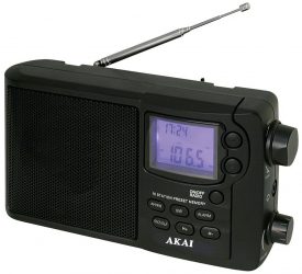 Radio Akai Cu Ceas Si Display Digital Mare Afisare Frecventa Si Memorare 