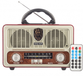 Radio Cu Mp3 Player Si Bluetooth Meier M-u111 Fm/am/sw3 Usb Sd/ Tf Card Telecomanda Maro-gri