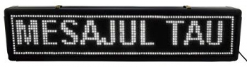 Reclama LED alb KlaussTech pentru EXTERIOR cu led SuperBright 100x20cm 