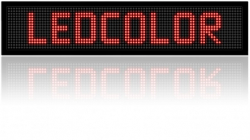 Reclama Luminoasa de Exterior KlaussTech Tip Panou cu LEDuri rosii Mesaj programabil Dimensiuni 100x20 cm Alimentare la 220V 