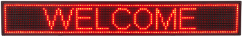 Reclama Luminoasa Led De Interior 22x150 Cm Afisare Text Personalizabil Negru-rosu 
