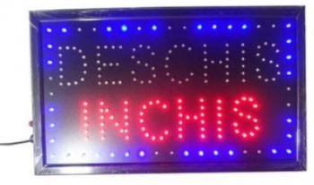 Reclama Luminoasa Pe Leduri Deschis-inchis 55 X 33 cm 