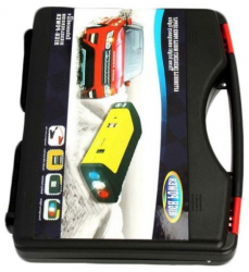 Robot KlaussTech De Pornire Masini Diesel / Benzina Cu Acumulator Si Compresor Umflat Roti Negru/galben 