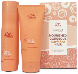 Set Sampon 250 ml si Balsam 150 ml Wella Professionals Invigo Nutri-Enrich 