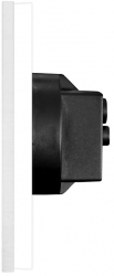 Priza dubla Luxion LX-2MP010A-W cu protectie copii/termica/contact/suprasarcina 16A IP45 rama din aluminiu Alb 