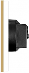 Priza dubla Luxion LX-2MP010A-G cu protectie copii/termica/contact/suprasarcina 16A IP45 rama din aluminiu Auriu 