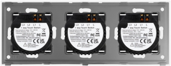 Intrerupator 3 x Simplu cu Touch din Sticla LUXION Auriu 