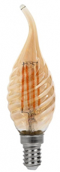 Bec cu filament LED E14 4W alb cald 