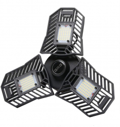 Bec De Garaj Klausstech Lumina Led Multi-directii 6000 Lumeni Iluminare De Garaj Putere 60w Negru 