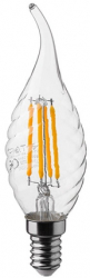 Bec Led E14 4w 4000k filament stil lumanare 