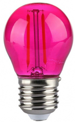 Bec Led G45 E27 2W Filament Lumina Roz 