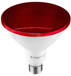 Bec LED E27 17W IP65 - Rosu Economic. 