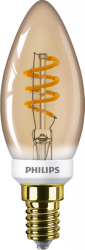 Bec Led Philips Design Lumanare Cu Intensitate Reglabila 3 5 W &ndash 15 W Lumina Flacara Soclu E14 2000 K 136 Lm Autonomie 15000 