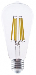 Bec LED St64 E27 4W Alb Cald Filament Sticla 