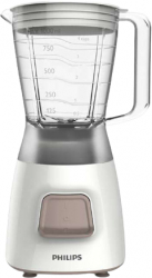 Blender Profesional Philips Daily Putere 450 W Silama Din Otel Inoxidabil Vas Din Plastic 1.25 L Sistem Anti-alunecare Functie Puls Alb 
