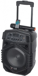Boxa audio activa Tip troller 8 inch Conectivitate Bluetooth Display LCD Radio FM Conectivitate USB Conectori Card SD Intrare AUX Te 