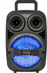 Boxa Portabila Activa Klausstech Troler Usb Tf Card Bluetooth Radio Fm Aux Microfon Telecomanda Lumini Led Putere 20w Design Ergo 