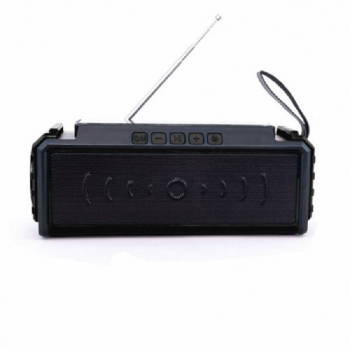 Boxa Portabila Panou Solar Incorporat Handsfree Radio Stick Usb Jack Lanterna Ergonomica Bluetooth 5.0 Negru 