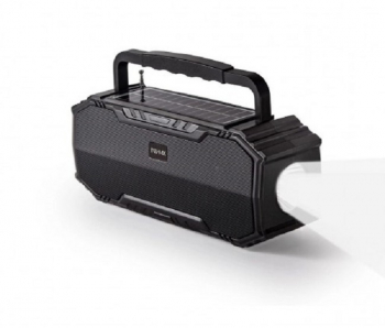 Boxa Portabila Panou Solar Incorporat Handsfree Radio Stick Usb Jack Lanterna Ergonomica Negru 