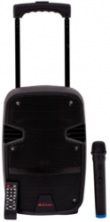 Boxa Portabila Tip Troller 60w Rms Speaker 8 Inch Bluetooth Karaoke Microfon Wireless Telecomanda Joc De Lumini Negru 