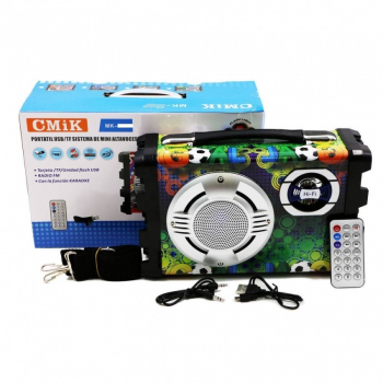 Boxa Profesionala Cmik Cu Aspect Fibra De Carbon Bluetooth Usb Tf Card Intrare Chitara Intrare Microfon 