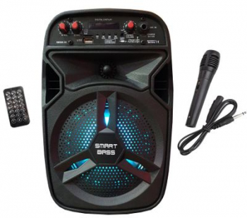 Boxa Profesionala Portabila Klausstech 20 W Display Led Microfon Inclus Telecomanda Inclusa Conectivitate Bluetooth Port Usb Slot Ca