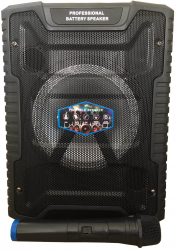Boxa Profesionala Portabila Klausstech Tip Troler Putere 70 W Microfon Wireless Inclus Difuzor 8 Inch Conectivitate Bluetooth Port Usb 