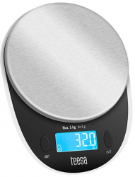 Cantar De Bucatarie Greutate Maxima 5kg 2 Butoane Acuratete De 1g Functie Tare Ecran Lcd 4 Unitati De Masura Argintiu 