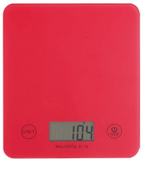 Cantar De Bucatarie Klausstech Electronic Super-slim Touch Buton Functie De Tara Ergonomic Modern Rosu 