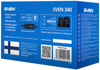 Compact SVEN 340 USB Speakers - Black 