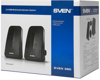 Compact SVEN 380 USB speakers black high quality sound 