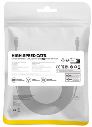 Flat Network Cable Baseus Ethernet Cat.6 12m Black 