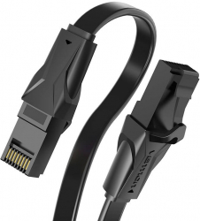 Flat UTP Cat.6 Cable Vention IBABH 2m Black 