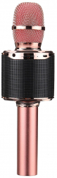 Microfon Klausstech Karaoke Cu Leduri Multicolore Usb Tf Card Aux In Jack 3 5 Mm Culoare Negru /roz Gold 