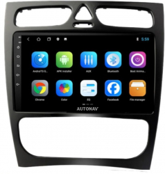 Navigatie AUTONAV Android GPS Dedicata Mercedes Clasa C CLK W203 2000-2005 Model Classic Memorie 64GB Stocare 4GB DDR3 RAM Display 9 