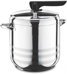 Oala Sub Presiune Cu Capac Capacitate De 5l Inox Triplu Fund Compacta Si Ergonomica Culoare Argintie 