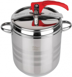 Oala Sub Presiune Inox Capacitate 12l Capac Din Inox Incalzire Rapida Mentinerea Caldurii 3 Straturi Manere Ergonomice Argintiu 