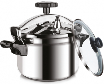 Oala Sub Presiune KlaussTech Inox Capacitate 8l Capac Din Sticla Incalzire Rapida Mentinerea Caldurii 3 Straturi Manere Ergonomice A 