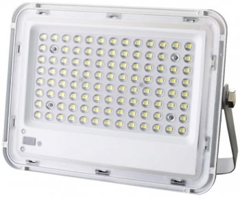 Proiector Led Cu Panou Solar Si Telecomanda 100 W Autonomie 10 H 9500 Lm Durata De Functionare 50.000 H Alb 