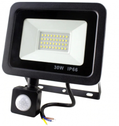 Proiector Led Klausstech Putere De 30w Flux Lluminos 2700lm Senzor De Miscare Culoare Lumina 6500k Clasa De Protectie Ip66 Negru