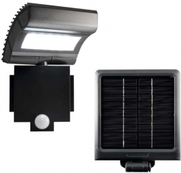 Reflector Led Cu Panou Solar Si Senzor De Miscare Klausstech Cap Rabatabil/rotativ Din Aluminiu Putere 6 W Luminozitate 300 Lumeni Ac 